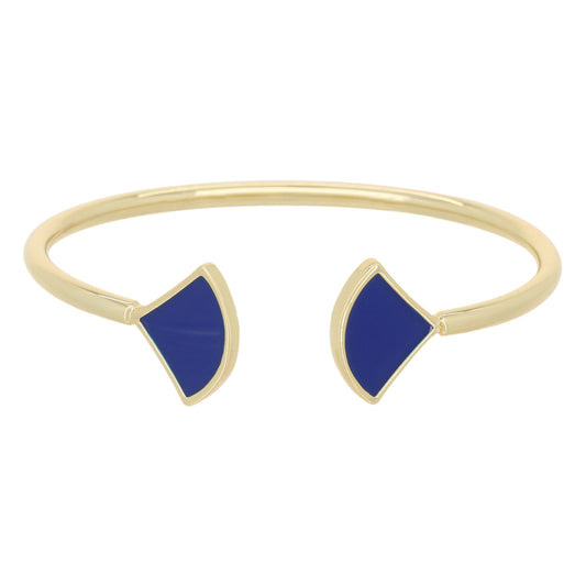 Open marineblauwe emaille armband