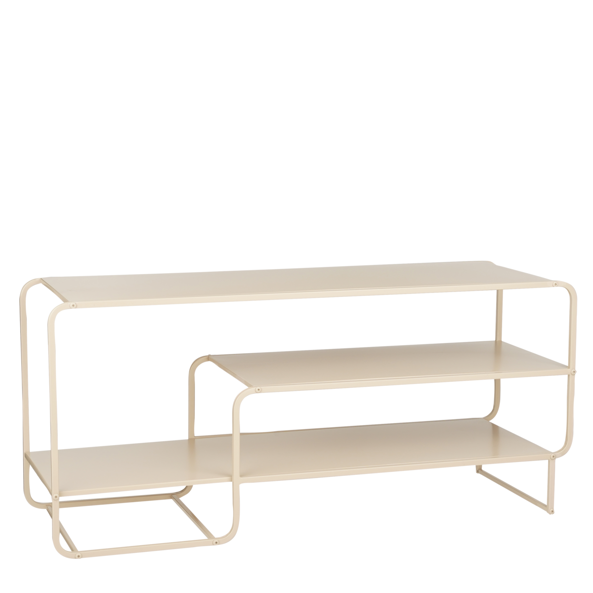 Jules Salontafel - L110 x B38 x H50 cm - Metaal - Lichtbruin