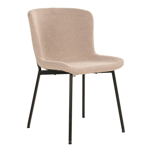 Maceda Dining Chair - bouclé, beige