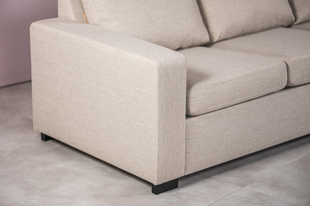 3 seater corner right, fabric Inari 22, I460 beige