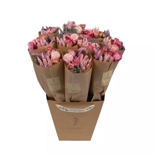 Droogbloemen - pink - Valentine's Day