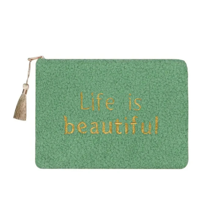 Make-up tas ‘life is beautiful’ teddy