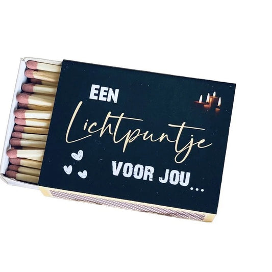 Doosje lucifers “een lichtpuntje voor jou”