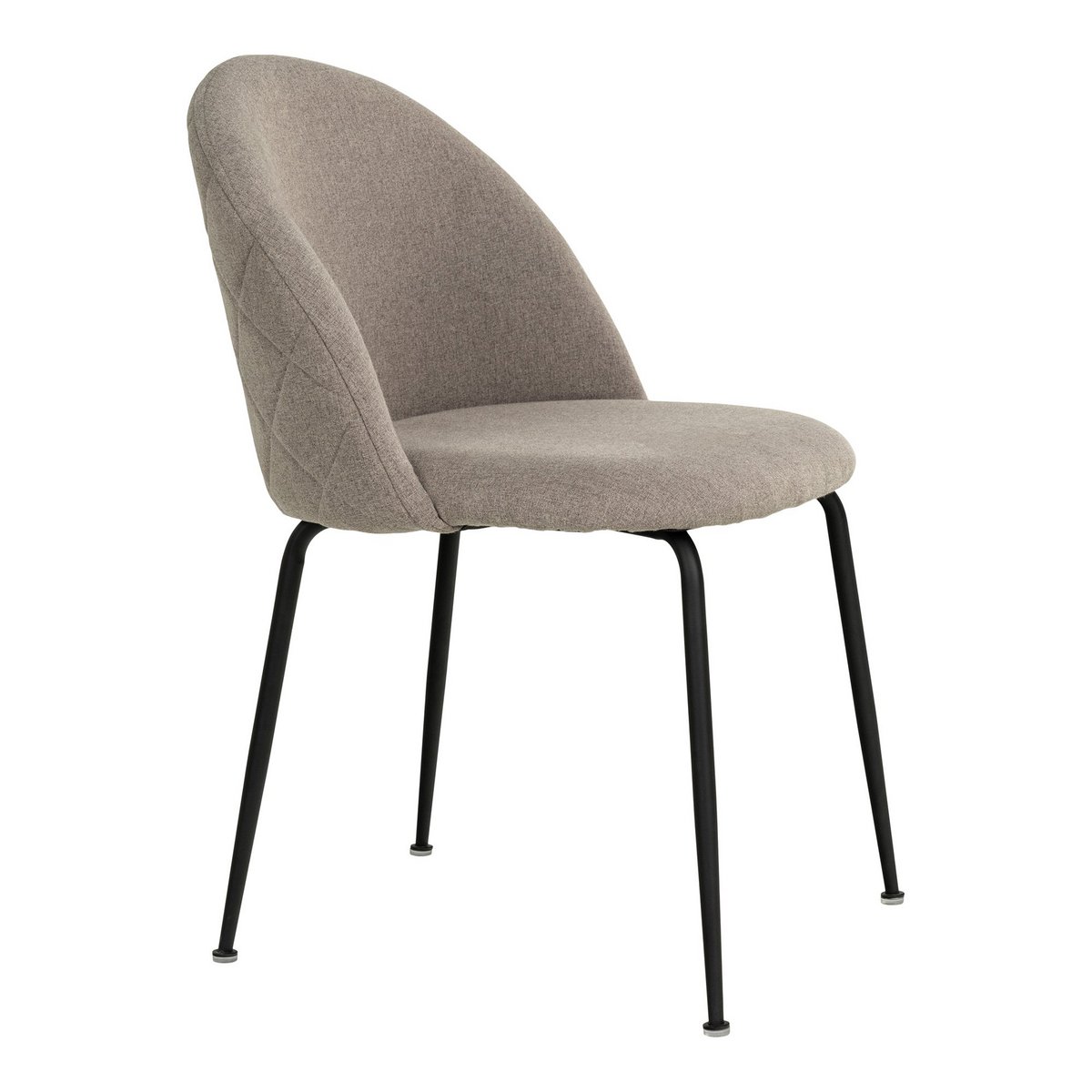 Geneve Dining Chair - Eetkamerstoel, steen met zwarte poten, HN1231