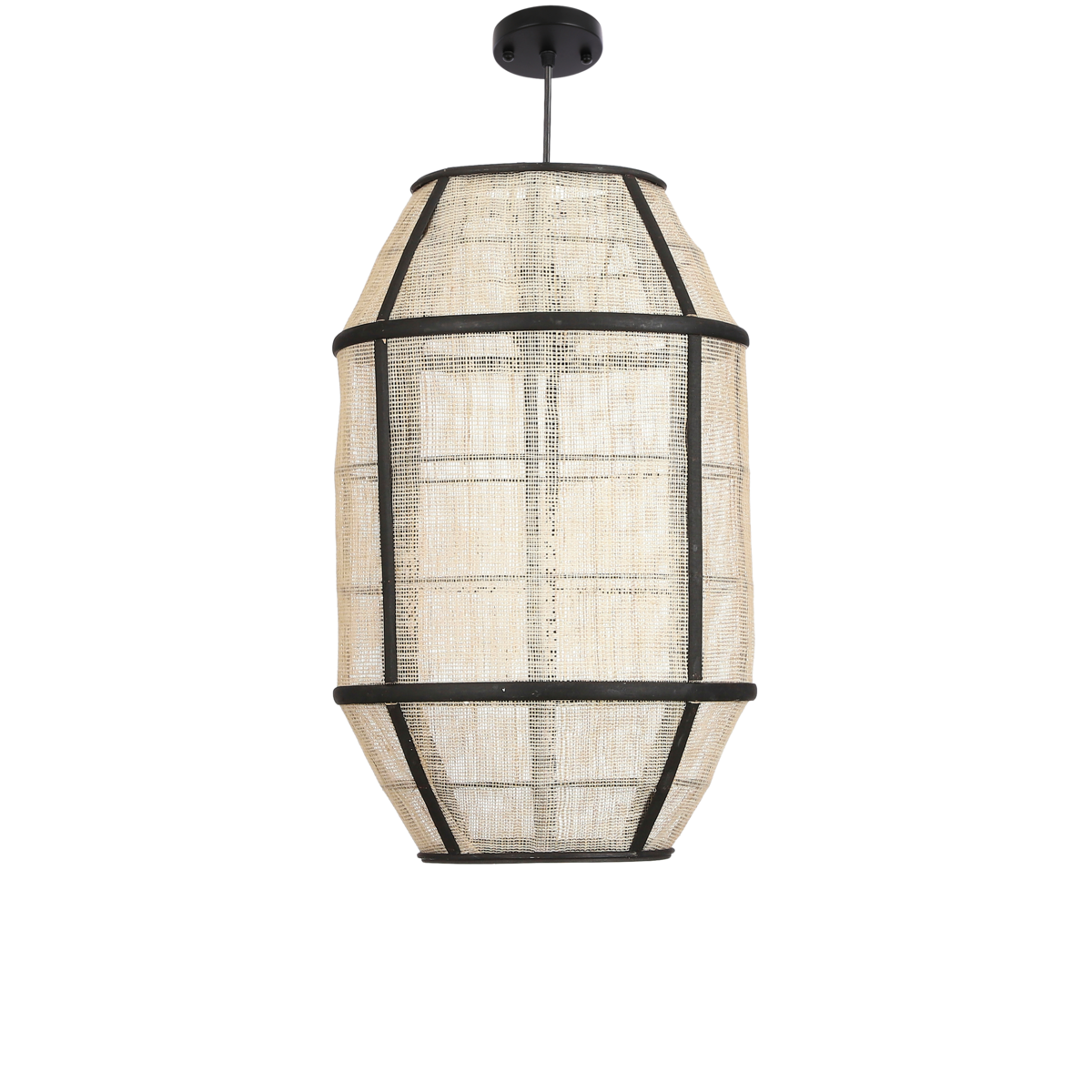 Pella Hanglamp - H46 x Ø29 cm - Linnen - Off White