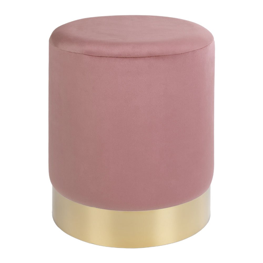 Poef roze met goud