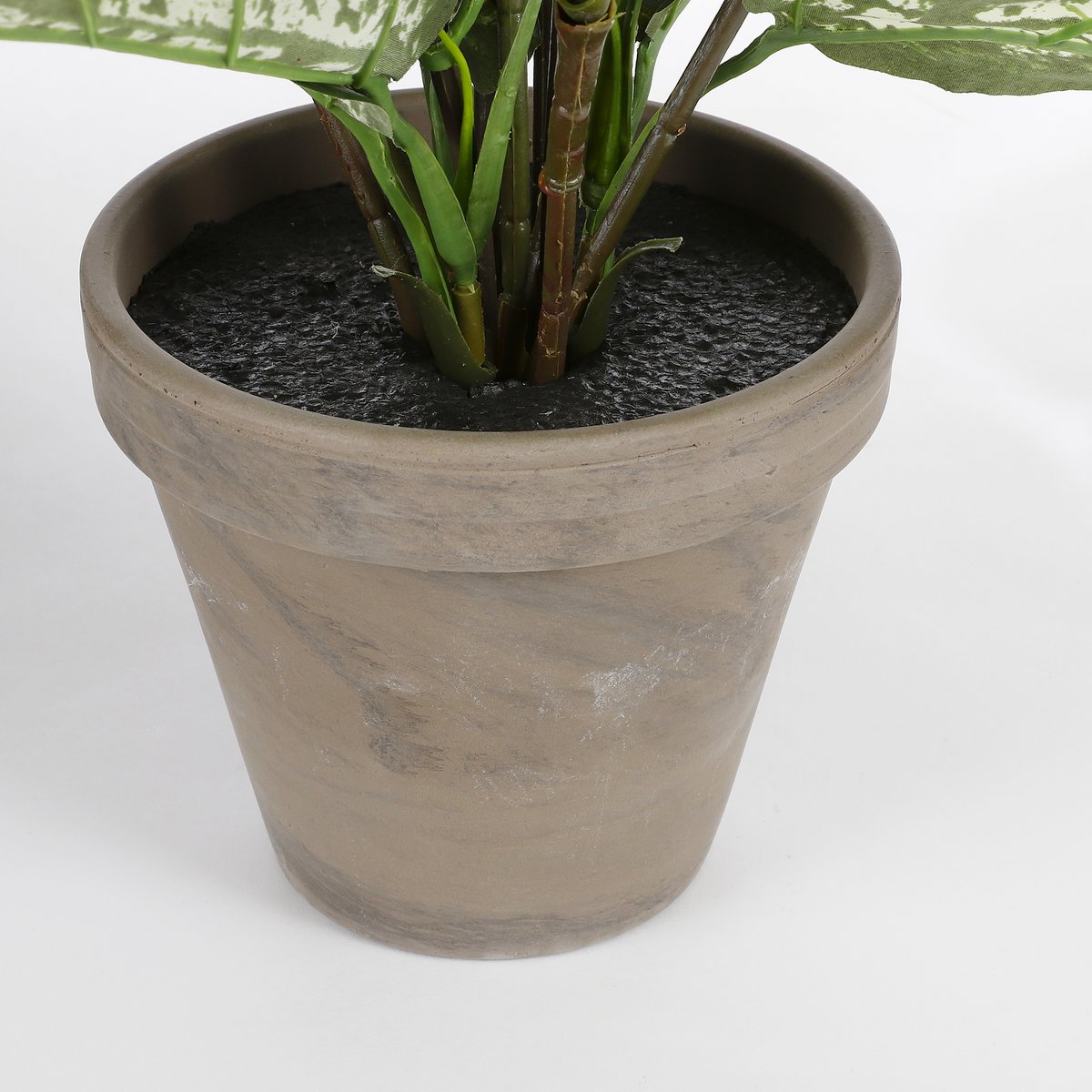 Dieffenbachia Kunstplant in Bloempot Stan - H70 x Ø55 cm - Groen