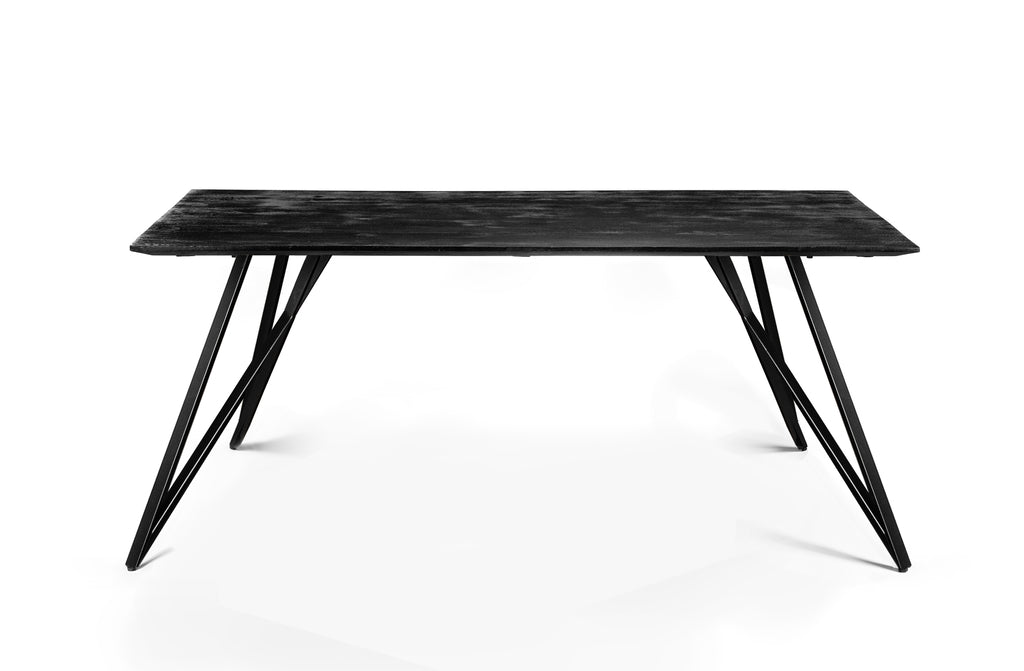 Eetkamertafel, 160x90 cm, zwart